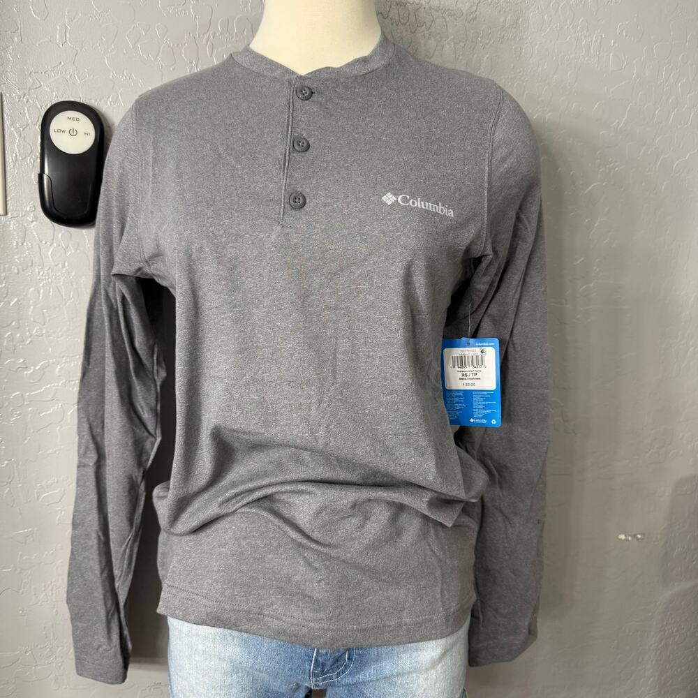 Columbia Sportswear Mens Thistletown Hills Henley Grey XS AM6647-023